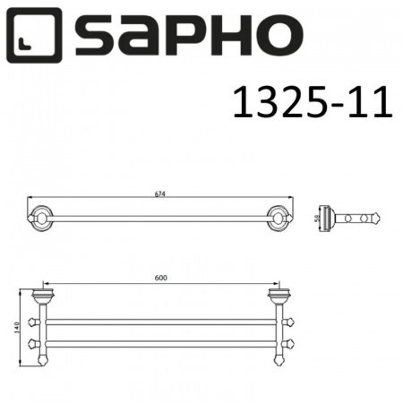 Полотенцедержатель Sapho ASTOR 1325-11 хром