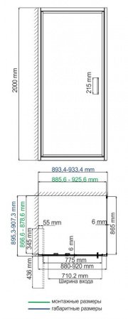 Душевой угол WasserKraft Salm 27I03 90x90x200, профиль хром, стекло прозрачное