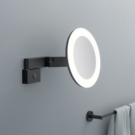 Косметическое зеркало с подсветкой Timo Petruma 15276/03 черный матовый