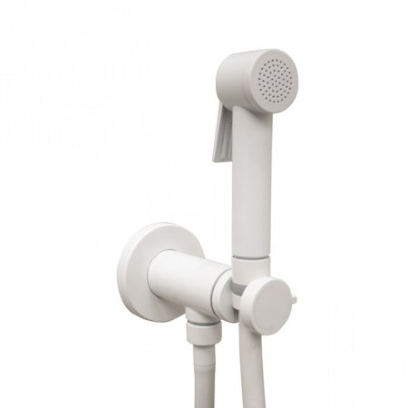 Гигиенический душ со смесителем Bossini Paloma Flat E37015B.045 белый матовый