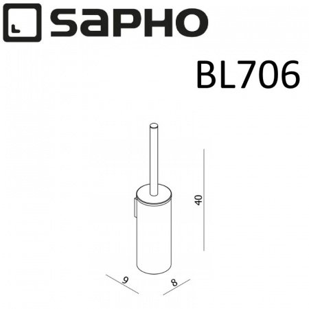 Ершик Sapho X-ROUND BL706 хром