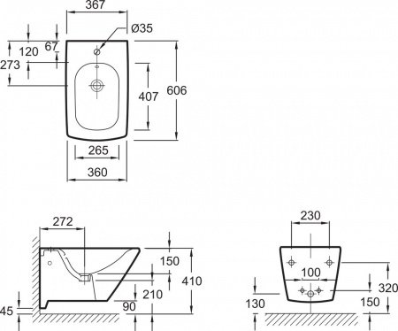 Биде подвесное Jacob Delafon Escale E1298