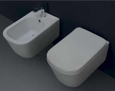 Унитаз подвесной безободковый Kerasan Tribeca 511401 белый, без сиденья