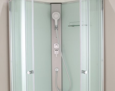 Душевая кабина Black&White G8503 90x90x215 профиль хром глянцевый, стекло прозрачное