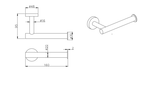 Держатель туалетной бумаги Aquatek Вега AQ4008CR хром