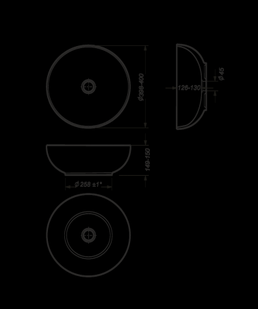 Раковина встраиваемая сверху 40см Sanita Luxe Art ART40SLWB01S белый