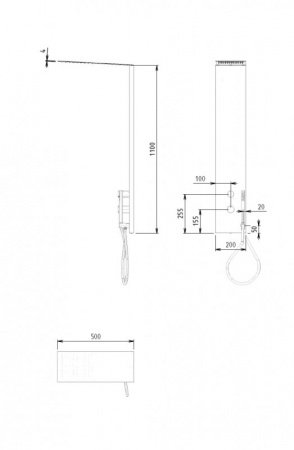 Душевая панель Cezares PREMIER-CDI3-01 хром