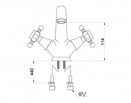 Смеситель для раковины Timo Nelson 1911F chrome хром