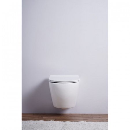 Унитаз подвесной Esbano AZALEA белый, с сиденьем микролифт