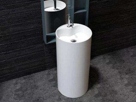 Раковина напольная 45см MonteBianco Pisa Rubinetto 11234 белый матовый