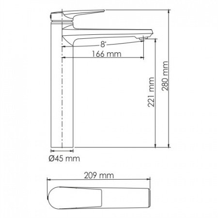 Смеситель для раковины WasserKraft Aisch 5503H золото матовое