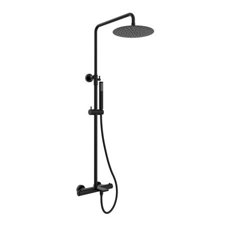 Душевая стойка с термостатом Vincea Vogue VSFS-1V1TMB черный матовый