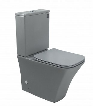 Унитаз напольный Esbano CRISAN серый матовый, с сиденьем микролифт