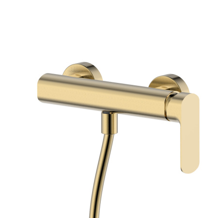 Смеситель для душа с душевым набором AQUAme Monza AQM6313BG золото матовое