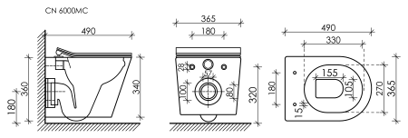 Унитаз подвесной безободковый Ceramica Nova Balearica CN6000MC бежевый матовый