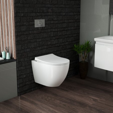 Унитаз подвесной Grossman GR-4451S белый, с сиденьем микролифт