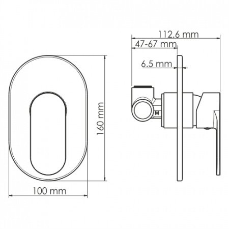 Смеситель для душа WasserKraft Mindel 8551 белый матовый
