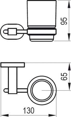 Стакан с держателем Ravak Chrome CR 210.00 Хром
