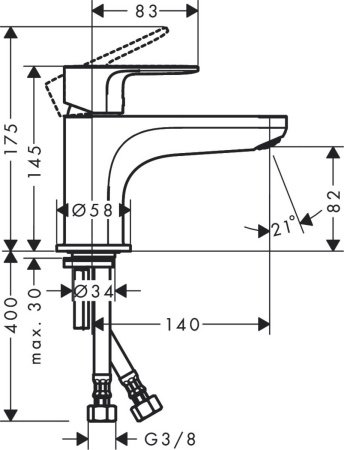 Смеситель для ванны с душем Hansgrohe Rebris E 72435000 хром