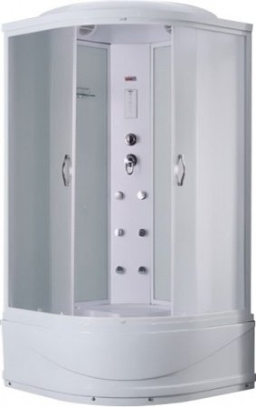 Душевая кабина Timo Eco TE-0700 100x100x215 профиль белый, стекло рифленое