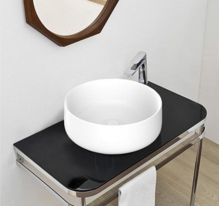 Раковина накладная 42см ArtCeram Cognac COL001 белый