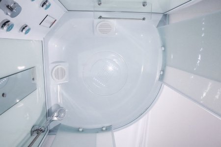Душевая кабина Timo Eco TE-0700 100x100x215 профиль белый, стекло рифленое