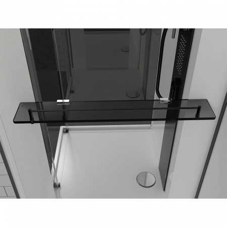 Душевая кабина Black&White G8708 110x80x217 профиль черный матовый, стекло прозрачное