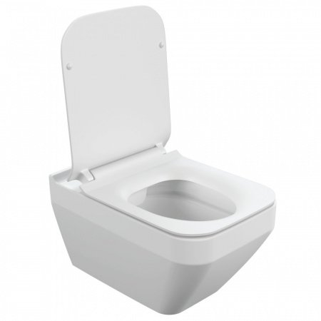 Унитаз подвесной Cersanit CREA SQUARE 63115 белый, с сиденьем микролифт