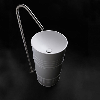 Раковина напольная 45см Kerasan Artwork 4742K01 белый