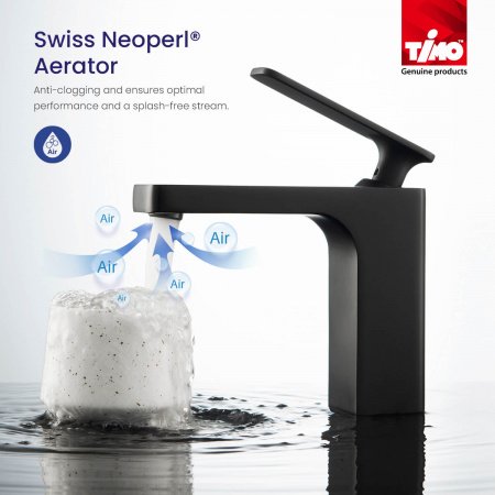 Смеситель для раковины Timo Torne 4361/03F черный матовый