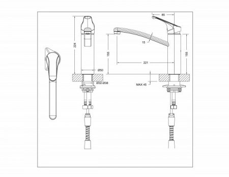 Смеситель для кухни Bravat Palace F7172217CP-1-RUS хром