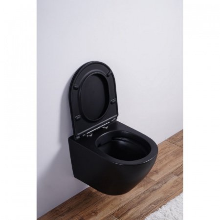 Унитаз подвесной Esbano AZALEA черный матовый, с сиденьем микролифт