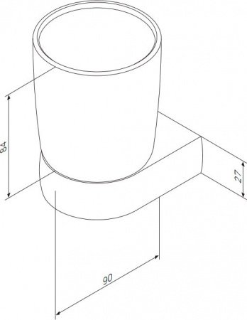 Стакан для зубных щеток AM PM Sensation A3034300 хром/матовое стекло