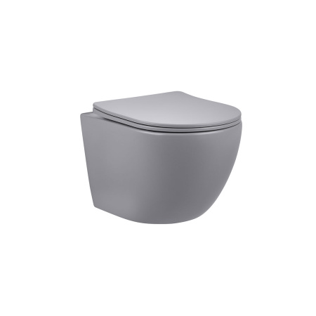 Унитаз подвесной безободковый Vincea Globo VT1-14SMG серый матовый, с сиденьем микролифт