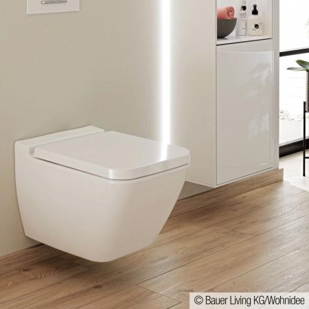 Унитаз подвесной безободковый Villeroy&Boch Finion Plus 4664R0R1 белый CeramicPlus без сиденья