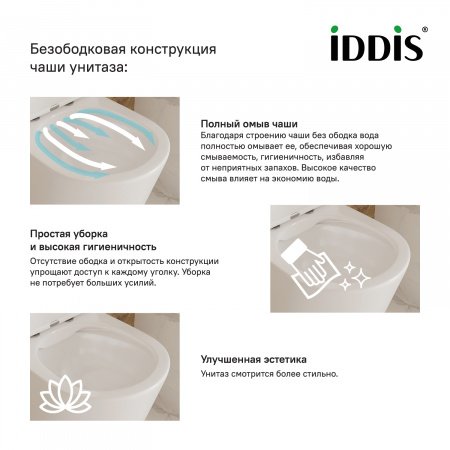 Унитаз напольный IDDIS Drum DRU2DSEi24 белый, с сиденьем микролифт