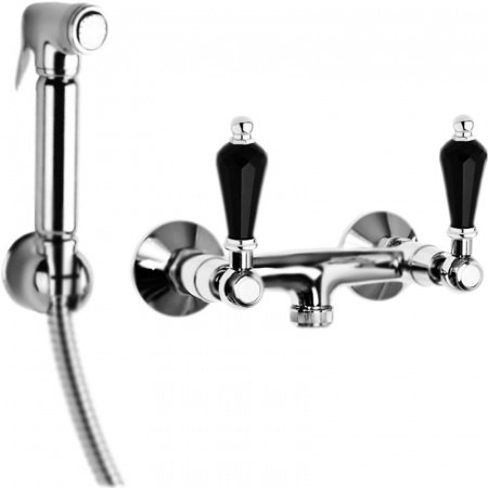 Гигиенический душ Cezares Diamond DIAMOND-DIF черные ручки Хром