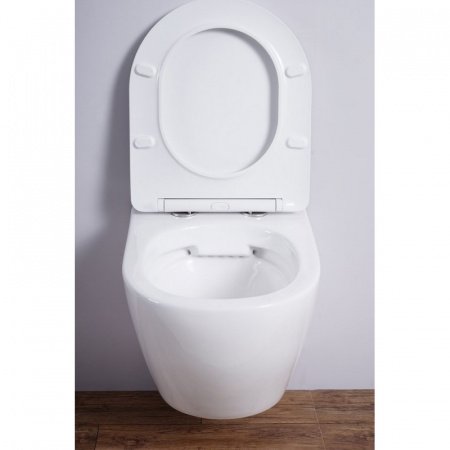 Унитаз подвесной Esbano AZALEA белый, с сиденьем микролифт