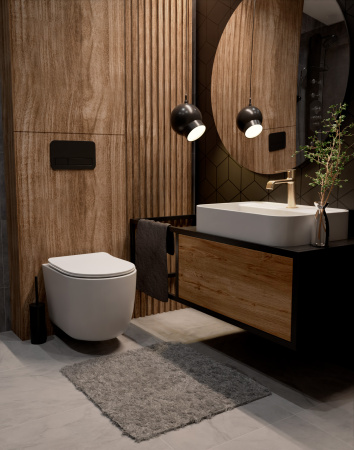 Смеситель для раковины AQUAme Asti AQM6410BG золото матовое