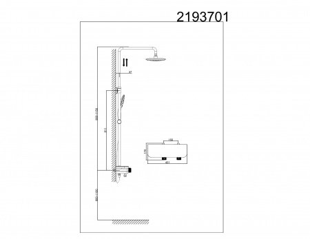 Душевая стойка D&K Bayern.Potsdam DA2193701B17 белый/хром