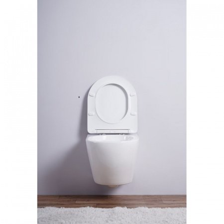 Унитаз подвесной Esbano AZALEA белый, с сиденьем микролифт