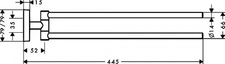 Полотенцедержатель Hansgrohe PuraVida 41512000 Хром