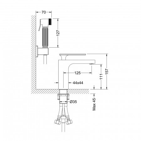 Смеситель для раковины Timo Torne 4360/03G черный матовый