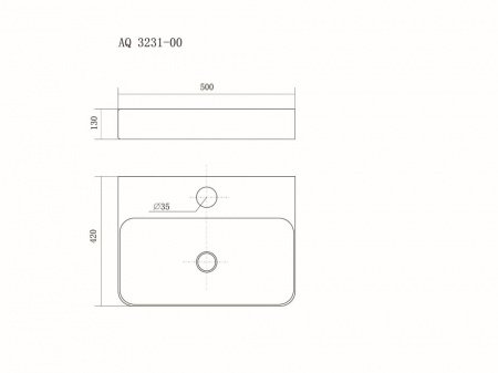 Раковина накладная Aquatek  AQ3231-00 50х42 см белая