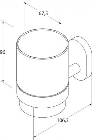 Стакан для зубных щеток Iddis Mirro Plus MRPSBC1i45 Хром Белый