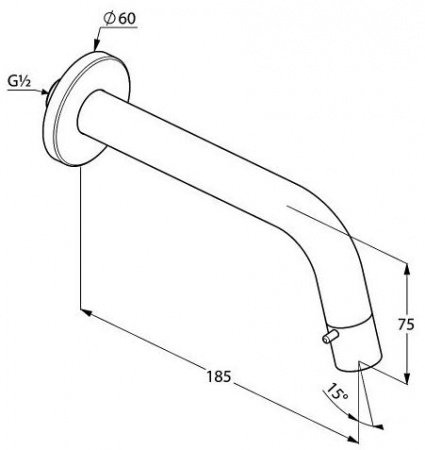 Вентиль запорный для ванны с душем Kludi Bozz 380180530 хром