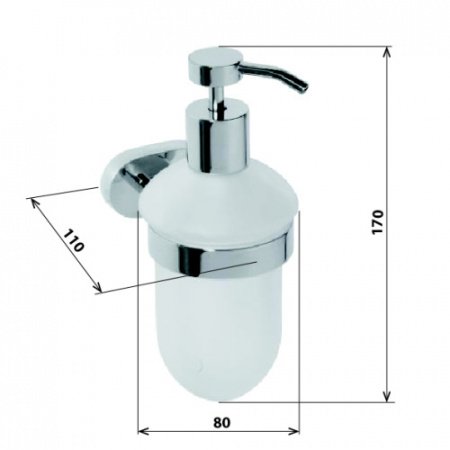 Дозатор для жидкого мыла Bemeta Oval 118409011 Хром