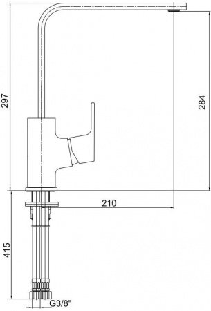 Смеситель для кухни E.C.A Tiera 102118065EX хром