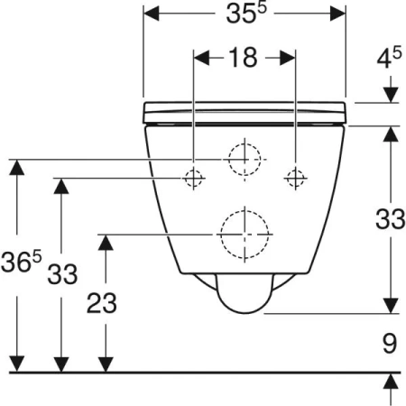 Унитаз с инсталляцией подвесной GEBERIT Smyle 500.153.37.1 клавиша смыва белый