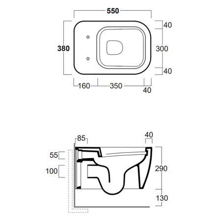 Унитаз подвесной безободковый Simas Henges BB18 белый